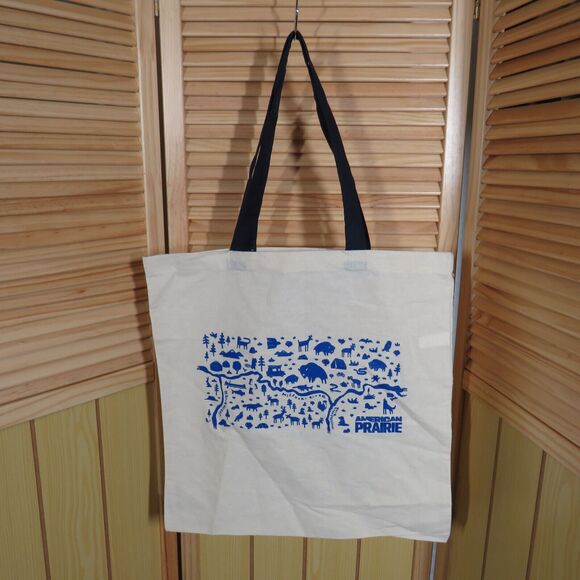 Port Authority American Prairie Montana Rivers Animals Cotton Tote Bag - Picture 5 of 6